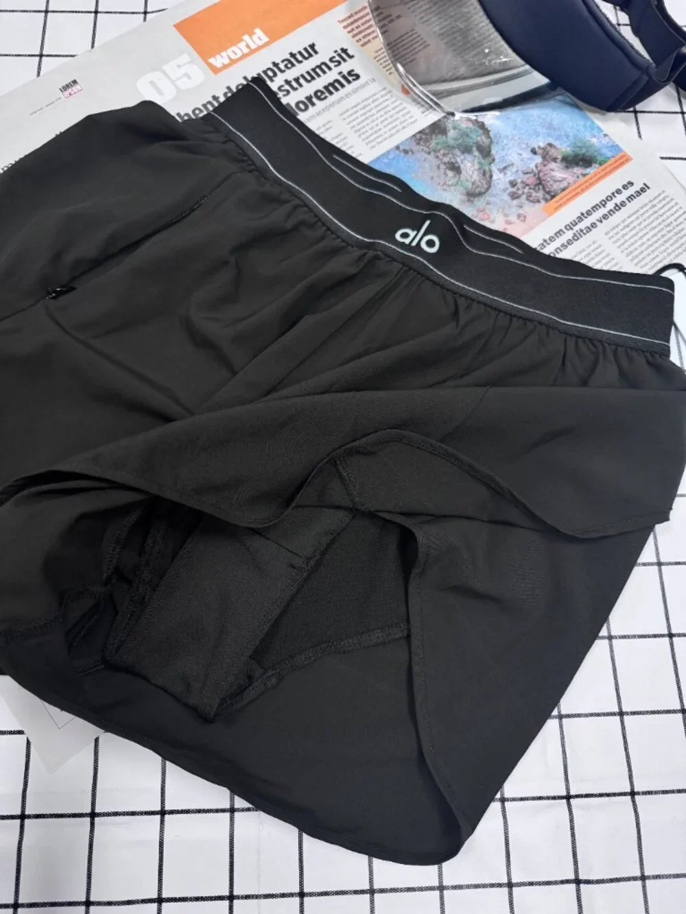 Black ALO Yoga Match Point Short New🩳😍Summer Super versatile must-have shorts